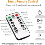 Battery Operated String Lights with Remote Timer - Waterproof, 8 Modes, Indoor/Outdoor Decorations (Blue, 16.4ft)