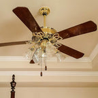 8 Pieces Ceiling Fan Pull Chains Extender Wooden Pendant Pull Chain Extension for Ceiling Light Lamp Fan(Walnut Color)