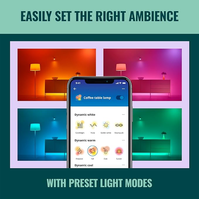 WiZ Connected Smart Light Strip - Sunset to Sunrise Automation + Preset Light Modes + Control with Voice or App, Full Color RGB, 100 ft Cut to Fit