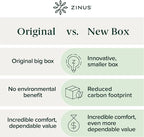 ZINUS 3 Inch Green Tea Memory Foam Mattress Topper, Smaller, More Convenient WonderBox Packaging, Pressure-Relieving Layers, CertiPUR-US Certified, Short Queen