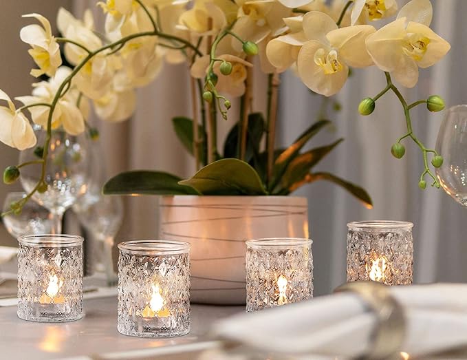 36pcs Votive Candle Holders for Wedding Centerpieces, Clear Glass Candle Holder in Bulk, Tealight Candle Holder for Party Decorations and Home Decor