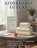 LANE LINEN 100% Organic Cotton Queen Sheets, 4Pc Cotton Sheets Set, Classic Percale Weave Bedsheets Queen Size Bed, Soft Breathable Sheet & Pillowcase Sets, Deep Pocket 15" - Natural