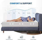 Avenco 10 Inch Full Size Mattress, Bamboo Charcoal Memory Foam Full Mattress in a Box for Cool Sleep & Pressure Relief, Medium Firm Full Bed Mattresses CertiPUR-US Certified