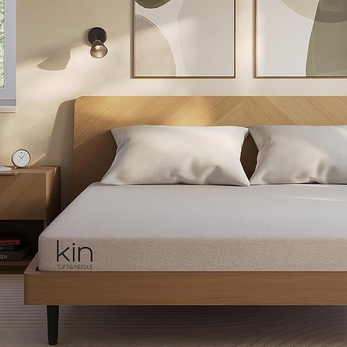 Kin By Tuft & Needle Firm 6" Queen Adaptive Foam Mattress in a Box, Cooling Pressure Relief, Balanced Support, 100 Night Trial, Fiberglass-Free, CertiPUR-US, 10-Year Limited Warranty