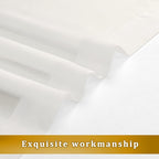 Aiyufneg Ivory Sheer Valance for Window Curtains 24 Inch Length, Light Filtering Kitchen Valances, Small Voile Sheer Curtains for Living Room/Bathroom/Basement, Dual Rod Pocket, 2PCS, 40W x 24L Inch