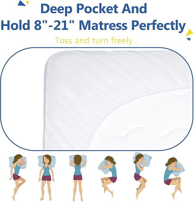 Aemicion Extra Thick Mattress Topper King, 4 Inch Extra Soft Mattress Pad Cover, Pillow Top Matress Topper with with 18" Deep Pocket 76" x 80"