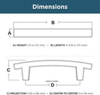 Franklin Brass (10-Pack) – Deep Bronze Cabinet Handles, 3 Inch Hole Center, Pulls for Drawers, Kitchen Cabinet Door, Dressers | Pierce