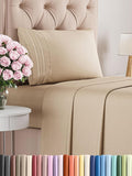 Twin XL Size 3 Piece Sheet Set - Comfy Breathable & Cooling Bed Sheets Set - Hotel Luxury Bedding for Women, Men, Kids, Teens, Boys & Girls - Deep Pockets, Ultra-Soft, Wrinkle Free - Oeko-Tex - Cream