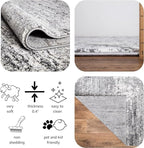 Keen Home Design Area Rugs - 10x14 Non-Shedding, Abstract Rugs for Kitchen, Living Room, Bedroom, Dining Room, Entryway - Size: 9'10" x 14', Abstract Cream/Grey