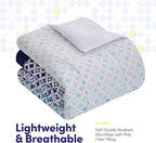 Sweet Home Collection 7 Piece Comforter Set Bag Solid Color All Season Soft Down Alternative Blanket & Luxurious Microfiber Bed Sheets, Genova, King