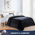 Walensee Fleece Blanket Plush Throw Fuzzy Lightweight (XL-Twin Size 66x90 Black) Super Soft Microfiber Flannel Blankets for Couch, Bed, Sofa Ultra Luxurious Warm and Cozy for All Seasons