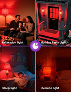 630nm LED Red Sleep Light Bulb Dimmable, Blue Light Blocking Bulb Promoting Melatonin Red Light Bulbs, A15 LED 5W 40W Equivalent Night Light E26 Base 6Pack