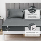 Love's cabin Twin XL Comforter Set Dark Grey, 5 Pieces Twin XL Bed in a Bag, All Season Bedding Sets with 1 Comforter, 1 Flat Sheet, 1 Fitted Sheet, 1 Pillowcase and 1 Pillow Sham