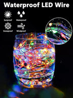 3 Pack Fairy Lights Battery Operated with Remote Control Timer, 26 FT 80 LED String Lights Outdoor Indoor, 8 Mode Twinkle Lights for Christmas Party Wedding Birthday Bedroom Decoration (Multicolor)