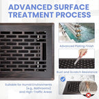 4x12 Inches Heavy Duty Walkable Floor Register - Easy Adjust Air Supply Lever Decorative Floor Vent Covers - Boston Design Vent Covers for Home - Oil Rubbed Bronze