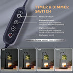 Candle Warmer Lamp with Timer: Heater Lamp for Scented Wax Elegant Home Decor Modern Home Decor Table Lights Green