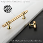 LONTAN 30 Pack Brushed Brass Cabinet Knobs Gold Dresser Knobs