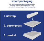 Vibe Gel Memory Foam Mattress, 12-Inch CertiPUR-US Certified Bed-in-a-Box, Twin, White