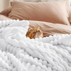 Bedsure GentleSoft White Full Blanket for Bed - Cozy Soft Blankets for Women, Cute Large Throws for Girls, 84x90 Inches