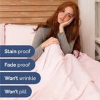 Queen Size 4 Piece Sheet Set - Comfy Breathable & Cooling Bed Sheets Set - Hotel Luxury Bedding for Women, Men, Kids, Teens, Boys & Girls - Deep Pockets, Soft, Wrinkle Free - Oeko-Tex - Lavender Pink