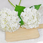 6 Pcs Real Touch White Hydrangea Artificial Flowers with Stems, Fake Silk Flowers for Outdoors, Artificial Flowers for Home Decor Wedding Bouquets Centerpieces Vase