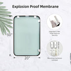 20"x30" Brushed Titanium Bathroom Mirror, Dark Grayish Brown Rounded Rectangle Wall Mirror with Metal Frame Hanging for Bathroom Entryway Vanity,Living Room,Bedroom,Vertical or Horizontal