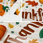Batmerry Thankful Fall Pumpkins Tapestry, Happy Pumpkins Sunflowers Maple Leaves Wall Art Hanging Decoration Polyester Fiber White Ruffled Around for Dorm Room Bedroom Living Room, 51.2x59.1 inches