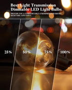 Lightdot 150FT Outdoor String Lights, LED Bistro String Lights with Shatterproof G40 Vintage Bulbs, 2200K Dimmable, Waterproof Hanging Lights for Porch, Deck, Garden, Backyard, Balcony - ETL Listed