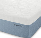 Amazon Basics Memory Foam Mattress, Medium Firm, Cooling Gel, Full Size Mattress, CertiPUR-US® Certified Foam, 75 x 54 x 12 inches, White/Gray