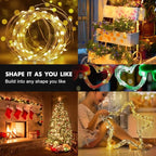 USB and Battery Operated Fairy Lights, 39Ft 120 LED Color Changing Fairy Lights with Remote and Timer, Battery Powered Twinkle String Lights for Bedroom, Party, Indoor Christmas Party Halloween Decor