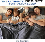 DREAMCARE Full Size Sheets Set - 4 Pcs Cooling Bed Sheets with Up to 15" Deep Pockets - Soft, Long-Lasting 100% Brushed Polyester with Side Pocket (Sage Green)