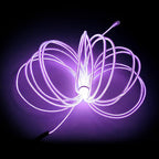 MaxLax EL Wire Purple, 32.8ft/10m Portable Battery Pack Neon Light Strip 360° Cuttable Glowing Rope Lights for Parties, Halloween, DIY Decoration