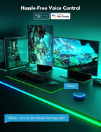Govee RGBIC Neon Rope Lights for Desks, 16.4ft LED Gaming Desk Lights, Neon LED Strip Lights Syncing with Razer Chroma, Support Cutting, Smart App Control, Music Sync, Adapter (Only 2.4G Wi-Fi)