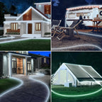 Connectable LED Rope Lights Indoor 66ft 800 LED Cool White Strip Lights Plug in with Remote &Timer, Connectable Rope Lights for Outside, Waterproof Lights for Bedroom Deck Patio Yard Garden Pool