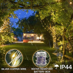 suddus 66ft 200 LED Outdoor String Lights, Warm White Christmas Fairy Light Battery Operated with Remote, Led Twinkle Lights for Bedroom, Dorm, Patio, Fireplace, Backyard, Garden, Xmas, Party, Indoor