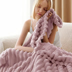 Bedsure GentleSoft Pink Fleece Blanket for Couch - Cozy Soft Blankets for Women, Cute Small Throws for Girls, 60x80 Inches