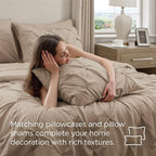 Bedsure King Size Comforter Set Khaki - Bed in a Bag Bedding Set 7 Pieces, GentleSoft™ Pintuck Bed Set Gift for Family, Pinch Pleat Khaki Comforter with Sheets, Pillowcases & Shams