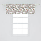 Ambesonne Fishes Window Valance Pack of 2, Watercolor Common Carp Perch and Bass Freshwater Animals Themed Seafood Drawing, Rod Pocket Curtain Valances for Kitchen Bedroom, 42" X 18", Pale Blue Grey