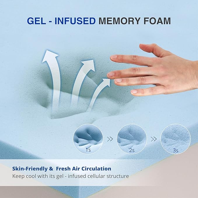 6 Inch Twin Size Mattress for Kids, Gel Cooling Memory Foam Mattress in A Box, Medium Firm Feel for Back Pain Relief, CertiPUR US Certified