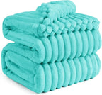Bedsure GentleSoft Blue Queen Blanket for Bed - Cozy Soft Blankets for Women, Cute Small Fleece Throws for Girls, Birthday Gifts for Women Decor Gifts for Mom, Blue Fog, 90x90 Inches