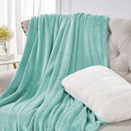 Walensee Fleece Blanket Plush Throw Fuzzy Lightweight (Twin Size 60x80 Light Blue) Super Soft Microfiber Flannel Blankets for Couch, Bed, Sofa Ultra Luxurious Warm and Cozy for All Seasons