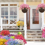 20 Bundles Artificial Flowers, Outdoor Indoor UV Resistant Fake Flowers No Fade Faux Plastic Plants Garden Porch Window Box Decoration