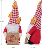 Cute Gnome Eating Pizza - Farmhouse Style Stuffed Plush Shelf Figurine - Pizza Decorations Indoor Gnome Decor - Gnomes Decorations for Home & Office - Pizza Gifts for Pizza Lovers (Pizza Gnome 2)