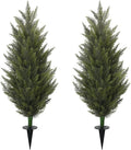 3.6FT Fake Topiary Trees Artificial Outdoor 2 Pcs Faux Cedar Tree UV Resistant Shrubs for Outdoor Patio, Porch, Garden Indoor Planters Home Decoration
