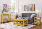 Convenience Concepts Oxford Console Table 39.5" - Sofa Table with Storage Shelf, Transitional Entryway Hall Table for Living Room and Bedroom, Display Foyer Table, Yellow