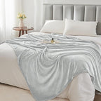 BEDELITE Fleece Blanket Twin Size Dove Gray Throw Blankets for Couch & Bed, 300GSM Luxury Plush Cozy Fuzzy Blanket 60x80 inches, Super Soft Warm Lightweight Throw Blanket for Travel Camping