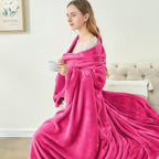 BEDELITE Fleece Blanket King Size Blankets for Bed, Luxury Plush Cozy Fuzzy Blanket 108x90 inches, Super Soft Warm Lightweight Throw Blanket All Seasons Suitable, Hot Pink