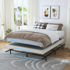 3 Inch Queen Size Box Spring, Low Profile Box Spring for Queen Bed,Heavy Duty Mattress Foundation, Metal Bed Base,Easy Assembly/Noise Free