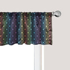 Ambesonne Dog Lover Window Valance Pack of 2, Paw Print Pattern Diamond Shaped Rhombus Shapes Design Geometric Arrangement, Rod Pocket Curtain Valances for Kitchen Bedroom, 54" X 12", Petrol Blue