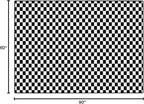 Flagship Carpets Schoolgirl Style Black and White Checkerboard Educational Area Rug for Kids Room Seating Décor, Children's Classroom, Play Carpet for Teaching and Playroom, 5' x 7'6"